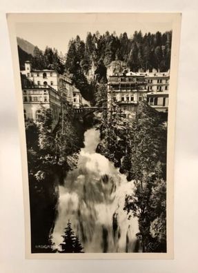 AK, Bad Gastein, Wasserfall, Hotel Straubinger 110302 BW)