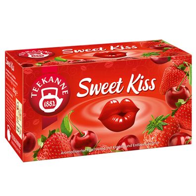Teekanne Sweet Kiss Früchtetee mit Kirsch Erdbeergeschmack 45g