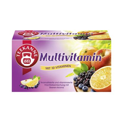 Teekanne Multivitamin mit 10 Vitaminen aus erlesenen Früchten 60g