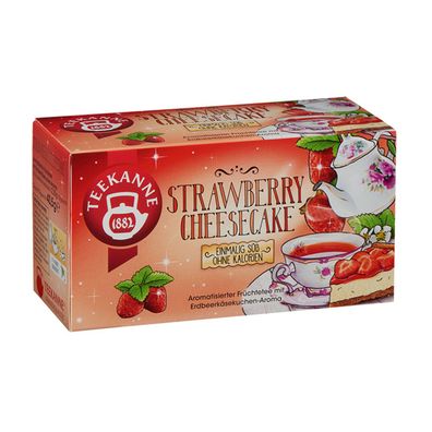 Teekanne Strawberry Cheesecake Früchtetee Erdbeerkuchen Aroma 40g