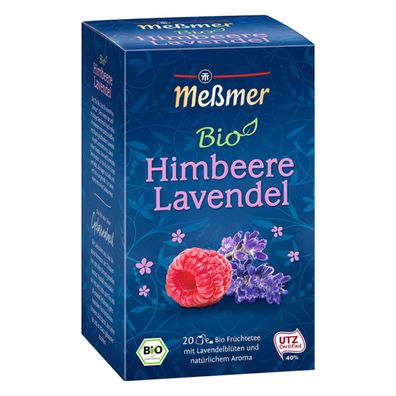 Meßmer Bio Himbeere Lavendel Tee Früchtetee mit natürlichem Aroma 50g