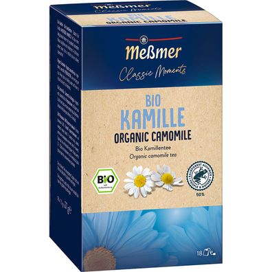 Meßmer Classic Moments Bio Kamille Tee mit leichter Süße 18 Beutel 27g