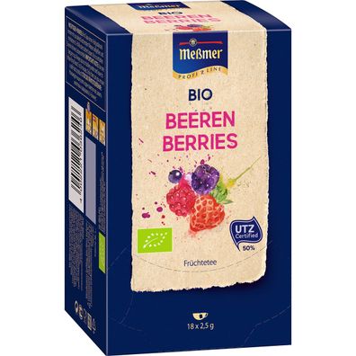 Meßmer Bio Früchtetee Profiline Rote Beeren mit Fruchtprofil 45g