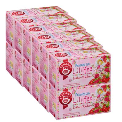 Teekanne Prinzessin Lillifee Erdbeere Himbeer Früchtetee 55g 12er Pack