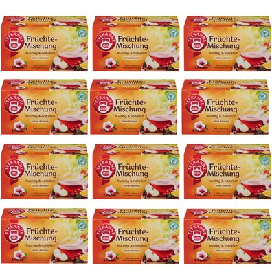 Teekanne Früchte Mischung Früchtetee fruchtig natürlich 60g 12er Pack