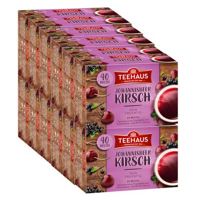 Teehaus Johannisbeer Kirsch Früchtetee fein fruchtig 90g 12er Pack