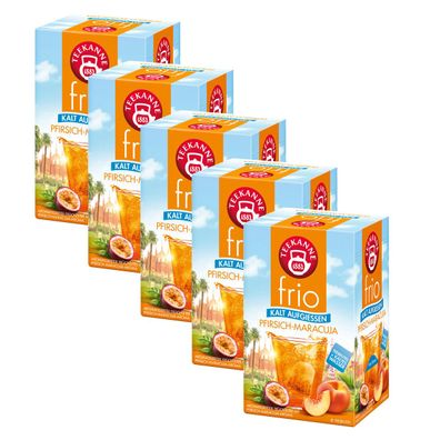 Teekanne frio Pfirsich Maracuja Früchtetee kalt aufgiessen 5er Pack