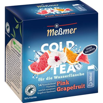 Meßmer Cold Tea fruchtig süße Pink Grapefruit 14 Teebeutel 38g