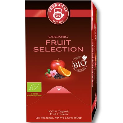 Teekanne Organic Fruit Selection Bio vollmundiger Früchtetee 60g