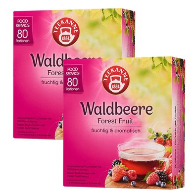 Teekanne Waldbeere Früchtetee fruchtig und aromatisch 180g 2er Pack