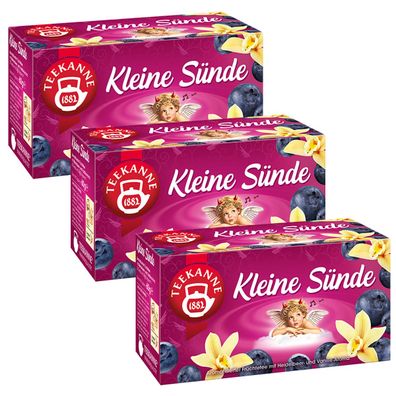 Teekanne Kleine Sünde Früchtetee Heidelbeer Vanille Aroma 60g 3er Pack