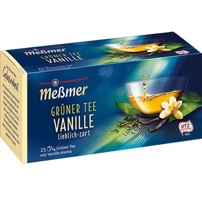 Meßmer Grüner Tee aromatisiertem Vanillegeschmack 25er Teebeutel 43g