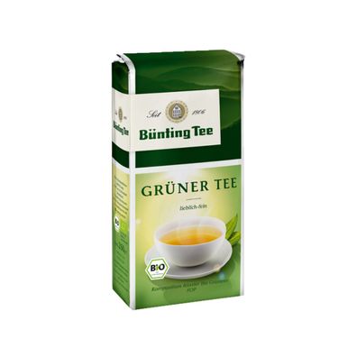 Bünting Bio Grüner Tee mit zart herbem Aroma ökologischer Anbau 250g