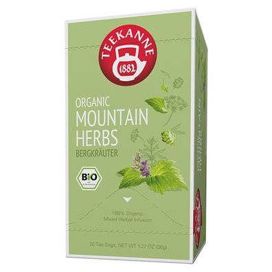 Teekanne Organic Mountain Herbs Bio Kräutertee 20 Teebeutel 36g