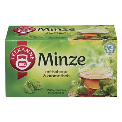 Teekanne Minze Pfefferminztee mit 20 verpackte Doppelkammerbeutel 45g