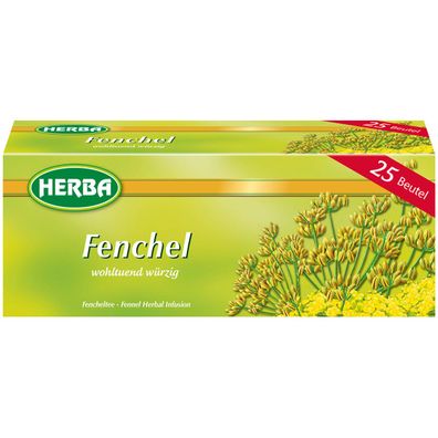 Herba Fencheltee Kräutertee aromatisch und würzig 25 Beutel 43g