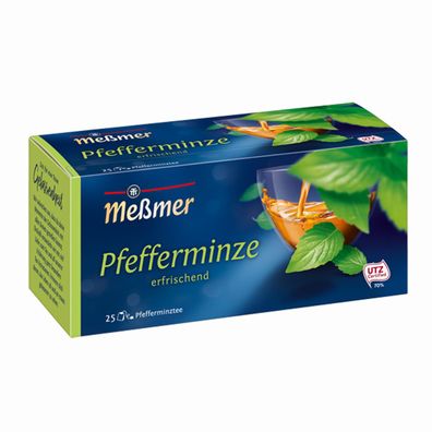 Meßmer Pfefferminze frisch würzig Pfefferminz Kräutertee 56g 12er Pack