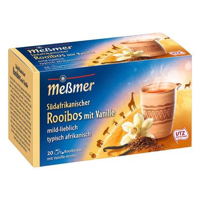 Meßmer Südafrikanischer Rooibostee mit Vanille Aroma mild lieblich 35g