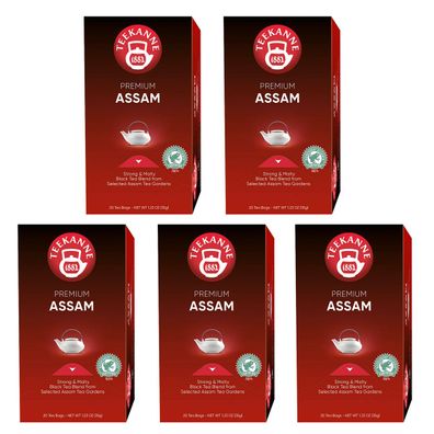 Teekanne Premium Assam Schwarztee kräftig und malzig 35g 5er Pack