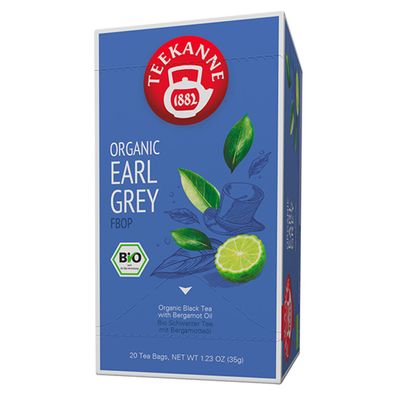 Teekanne Organic Earl Grey Bio Schwarztee mit Bergamot Öl 35g