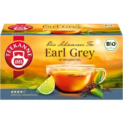 Teekanne Bio Earl Grey Schwarzer Tee spritzig aromatisch 35g