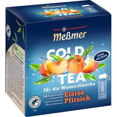 Meßmer Cold Tea fruchtig süßer Eistee Pfirsich 14 Teebeutel 38g