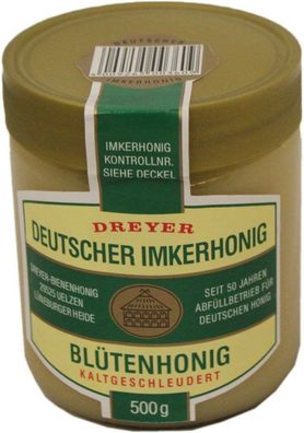 Dreyer Honig Blütenhonig Deutscher Imker Honig 500g