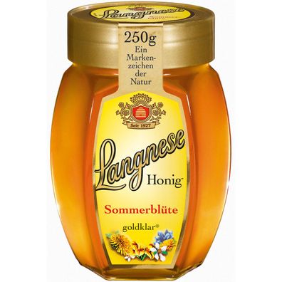 Langnese Honig Sommerblüten goldklar süß und fein im Geschmack 250g