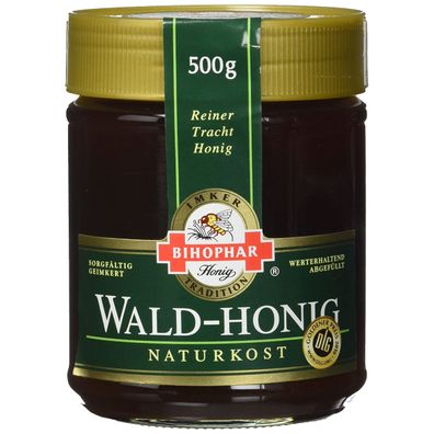 Bihophar Wald Honig Naturkost sorgfältig geimkerter Honig 500g