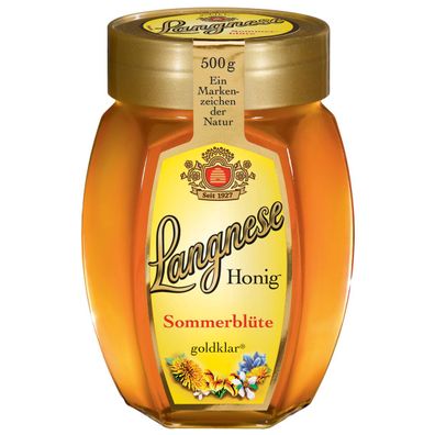 Langnese Honig Sommerblüten goldklar süß und fein im Geschmack 500g