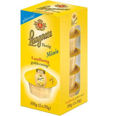 Langnese Minis Landhonig goldcremig streichzart buttergelb 5x20g