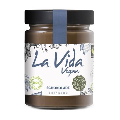La Vida Vegan Bio Schokoladen Creme köstlicher Brotaufstrich 270g