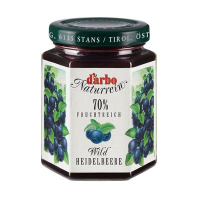 Darbo Wild Heidelbeere Fruchtaufstrich Naturrein Fruchtreich 200g