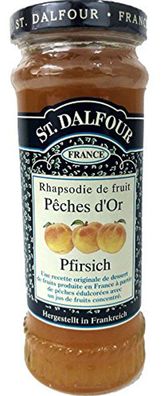 St. Dalfour Fruchtaufstrich Pfirsich Aufstrich Konfitüre 280g