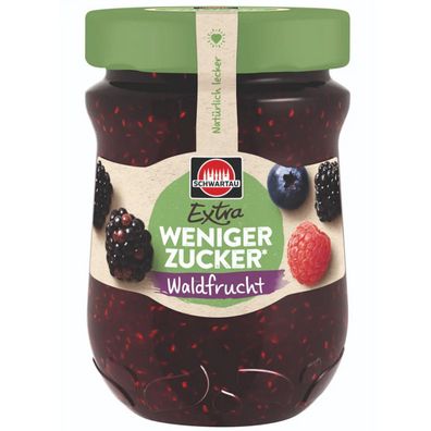 Schwartau Extra Waldfrucht Fruchtaufstrich mit Weniger Zucker 300g