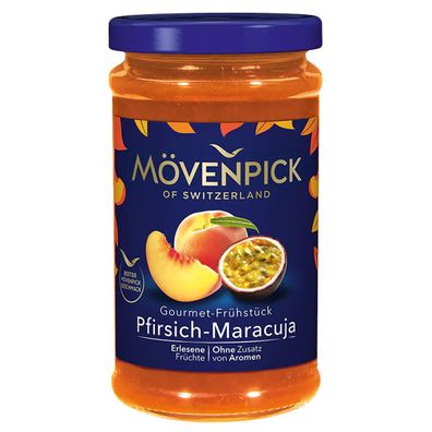 Mövenpick Pfirsich Maracuja Gourmet Frühstück Fruchtaufstrich 250g