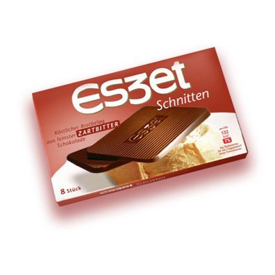 Eszet Schnitten 8 feine Zartbitterschokoladentäfelchen 75g 20er Pack