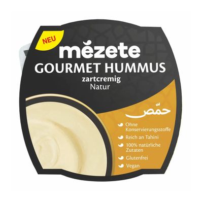 Mezete cremiger und orientalischer Gourmet Hummus Natur 215g