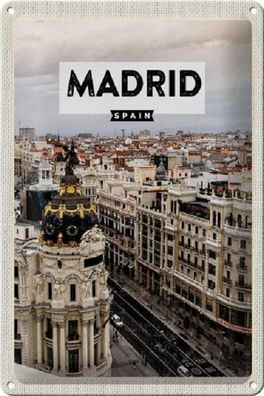 Blechschild 30 x 20 cm Spanien - Madrid