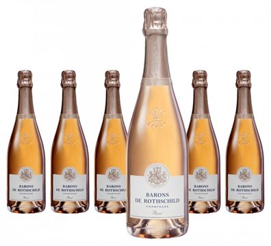 6 x Champagne Barons de Rothschild Rosé
