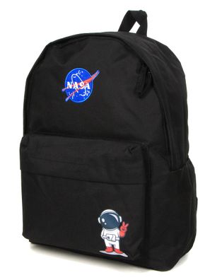 NASA Astronauten Rucksack für Kinder Schule Freizeit Schwarz