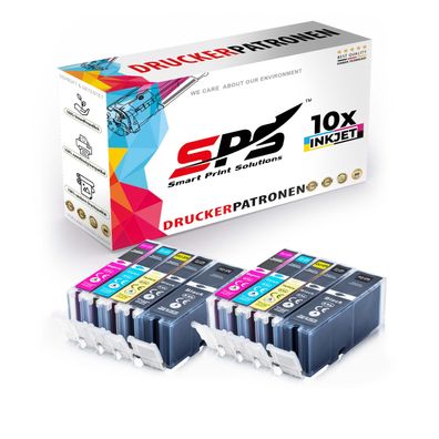 10er Multipack Set kompatibel für Canon Pixma TS9052 Druckerpatronen PGI-571 CLI-5...