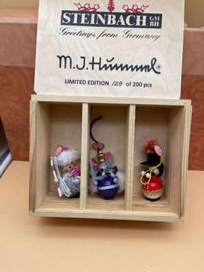 M.I. Hummel / Steinbach Ornamente 3 Stück bis ca. 9,5 cm.. Top Zustand