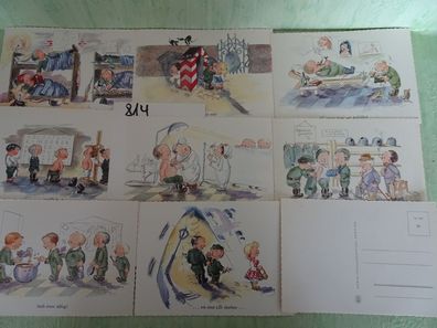 8x alte Postkarten AK Hansa Bonn HB Soldaten Humor wie einst Lilli Marleen....