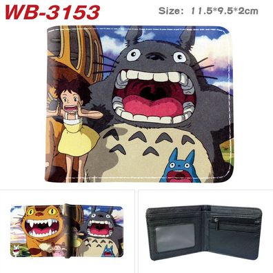Anime My Neighbour Totoro kurze Ledertasche Jungen Mädchen Bifold Geldbörsen#01