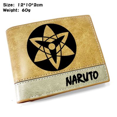 NARUTO Logo Ledertasche Jungen Mädchen Bifold Geldbörsen Erwachsen Wallet#02