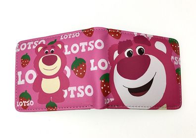 Toy Story Lotso kurze Brieftasche Jungen Mädchen Bifold Geldbörsen Card Purses