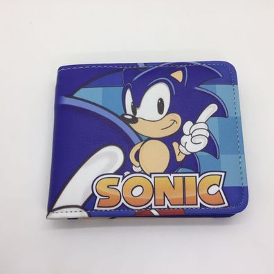 Cartoon Sonic Thema02 Brieftasche Jungen Mädchen Bifold Geldbörsen Card Purses