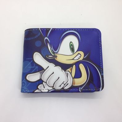 Cartoon Sonic Thema03 Brieftasche Jungen Mädchen Bifold Geldbörsen Card Purses