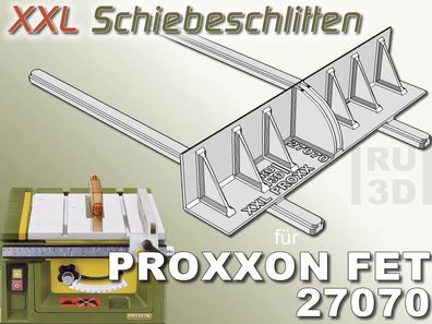 XXL Schiebeschlitten f. Proxxon FET 27070 Tischkreissäge